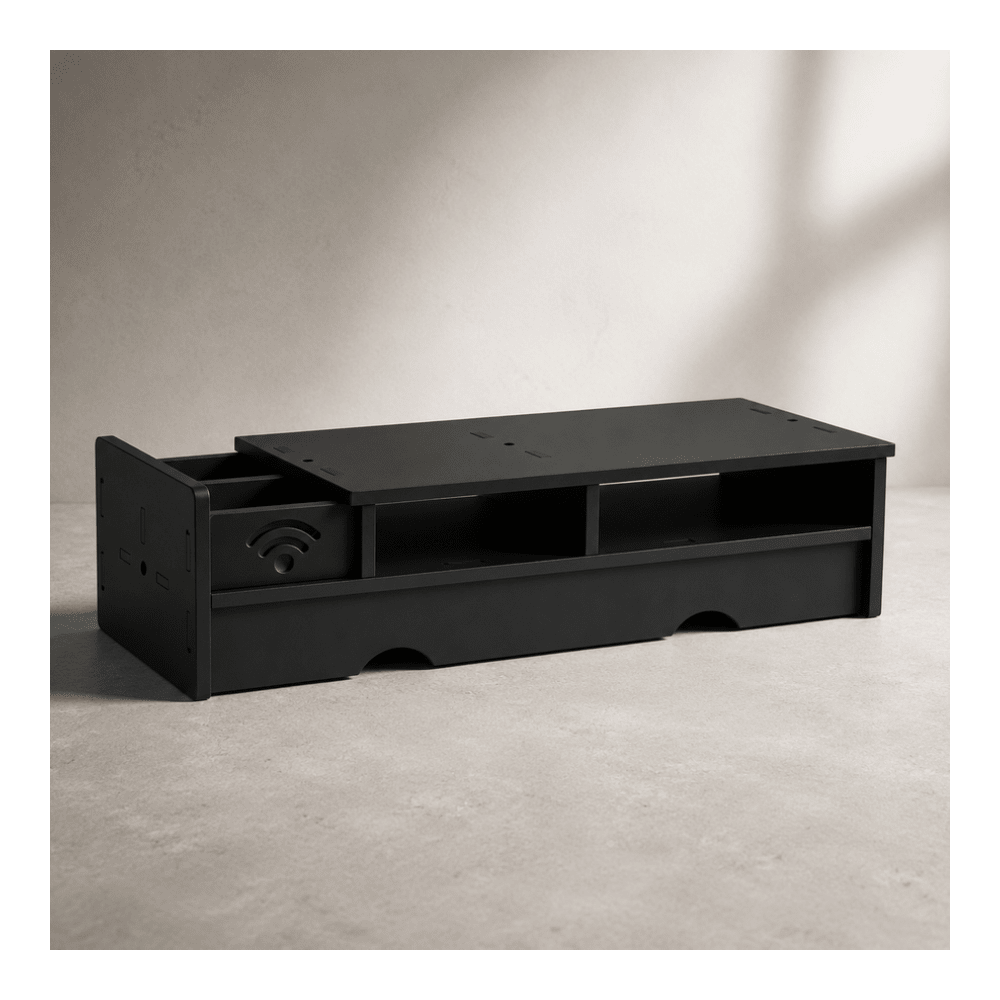 Black Matte WiFi Router Storag - đánh giá và giá Office Tech And Space