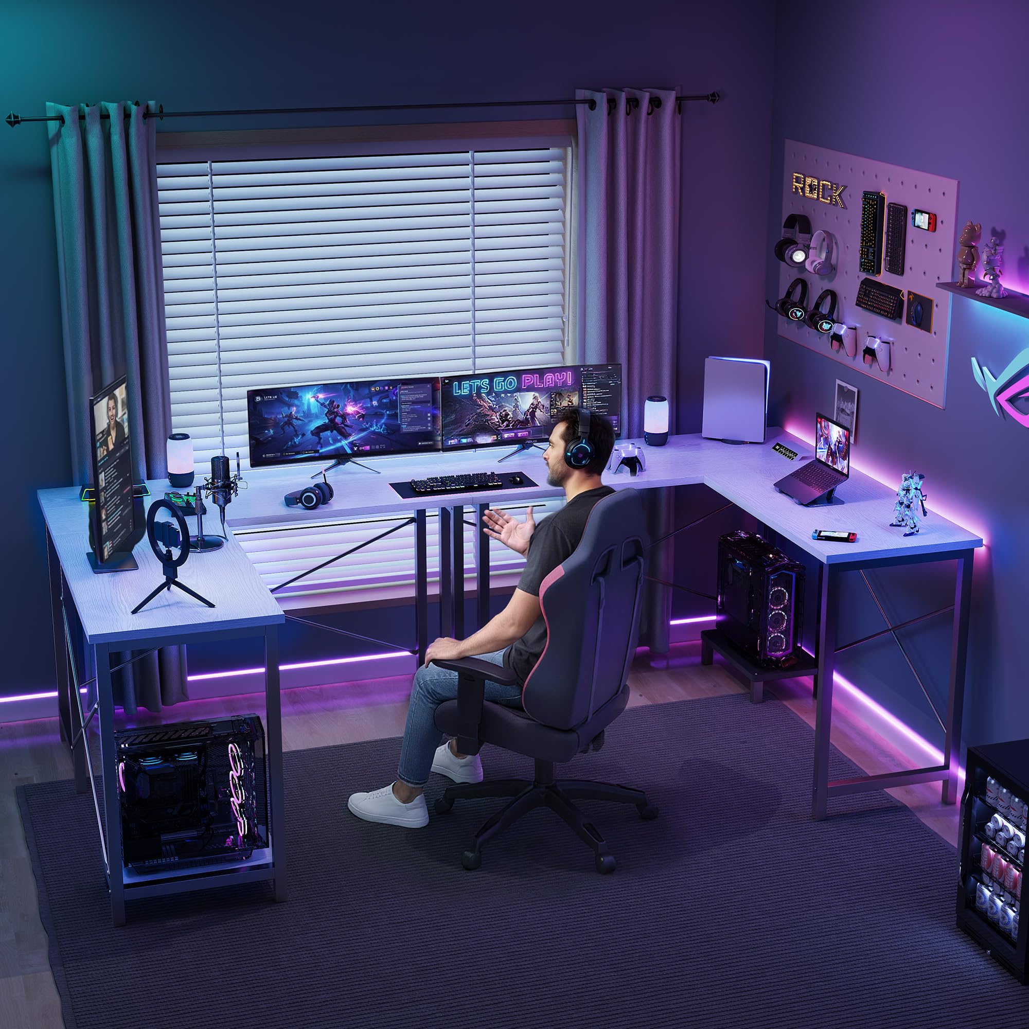 JHK 50 Inch L Shaped Desk Comp - đánh giá và giá Office Xp