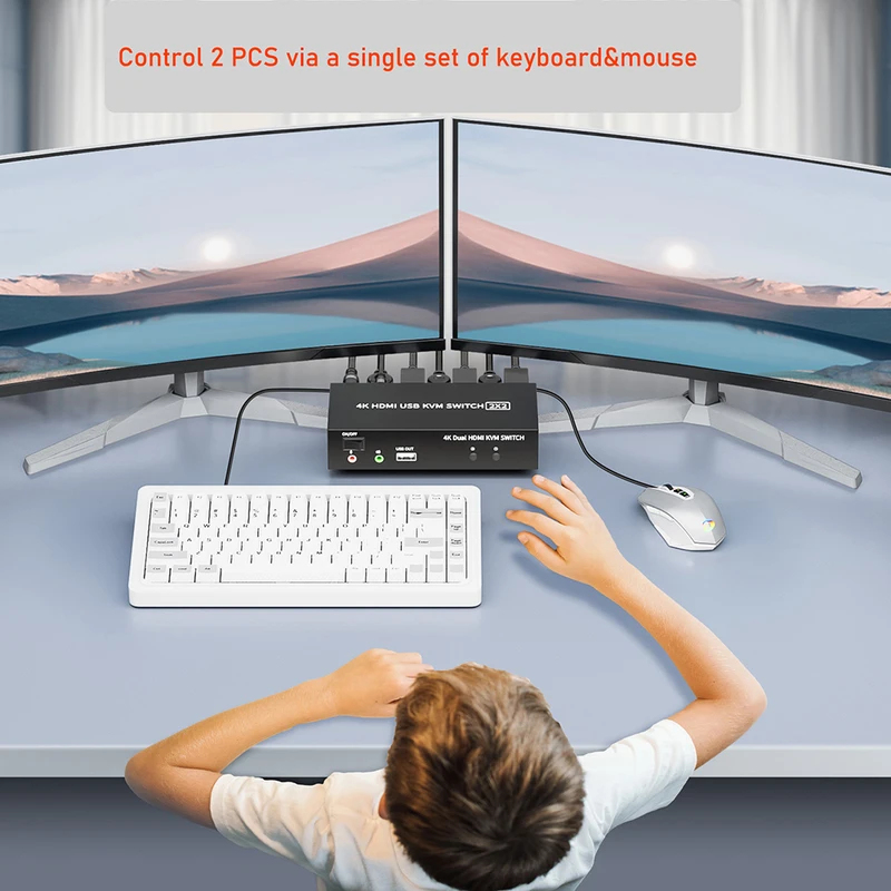 HDMI KVMSwitcher Dual Monitors - đánh giá và giá Kvm Switch Dual Monitor